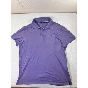 Marc Anthony Mens Purple Short Sleeve Casual Polo Shirt With Pocket Size L